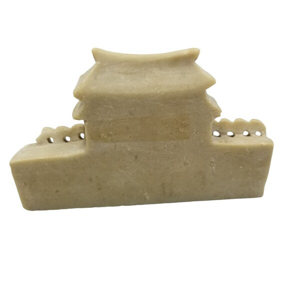 Vintage Hand-Carved Stone Asian Pagoda Netsuke Sculpture - Picture 4 of 12